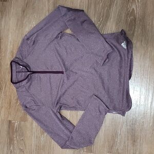 (S) Adidas Heathered Climalite Reflective Running Activewear Workout Outdoor